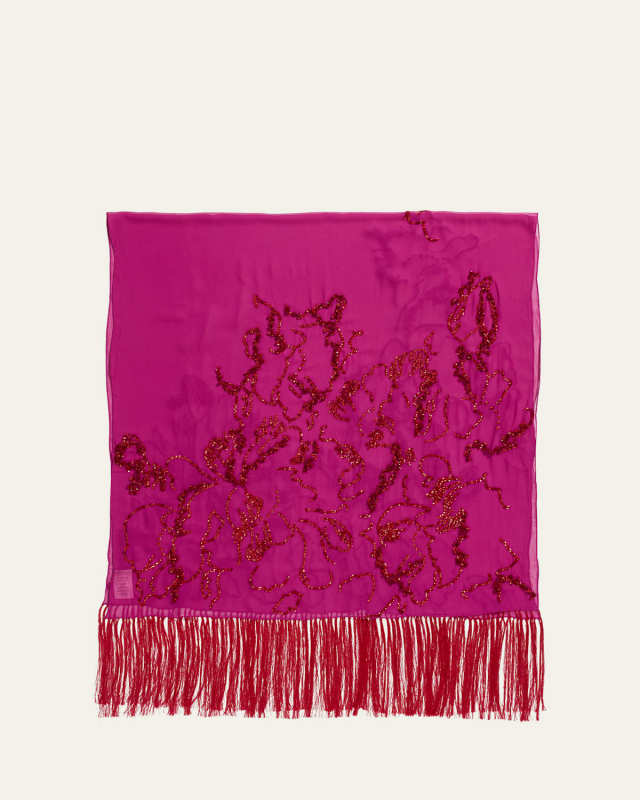 Felicia Sequined Fringe Scarf